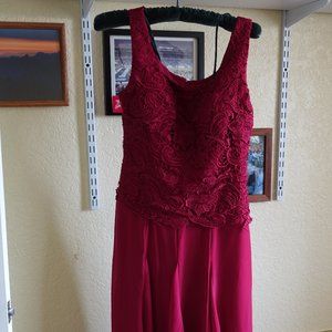 JJ's House Burgandy special occasion dress